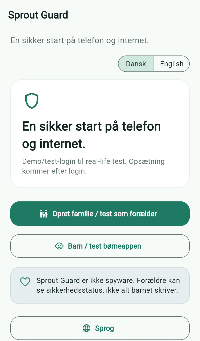 Login og start